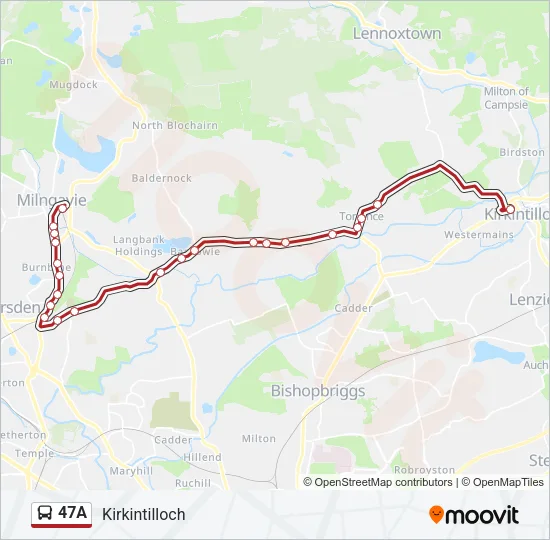 47A Bus Line Map