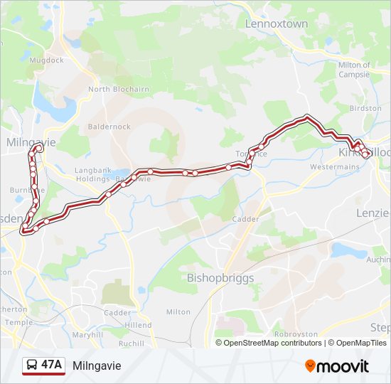 47A Bus Line Map