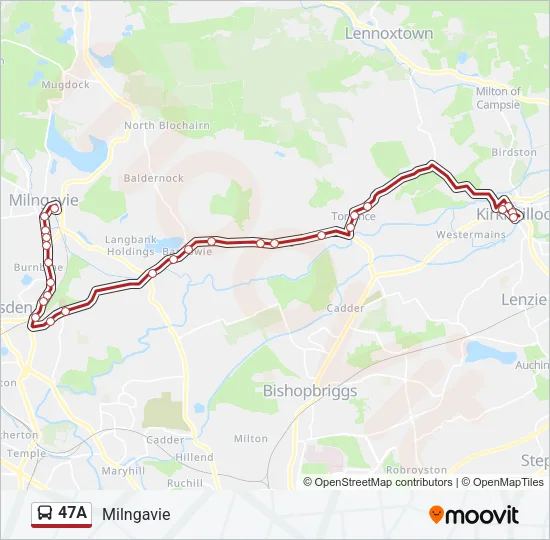 47A Bus Line Map