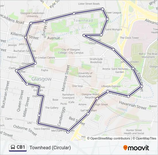CB1 Bus Line Map