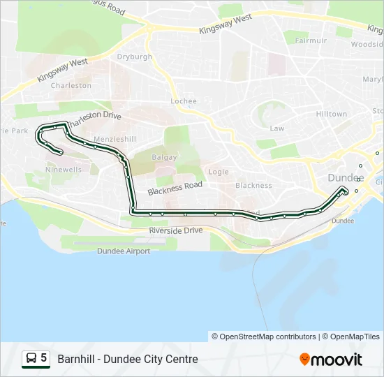5 Bus Line Map