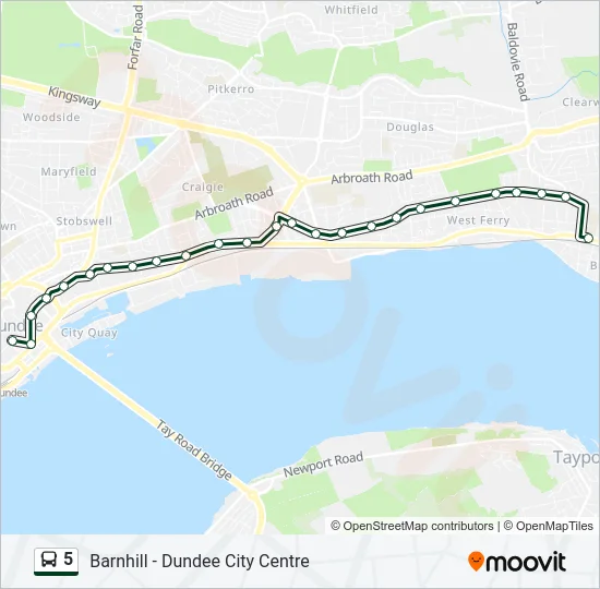 5 Bus Line Map