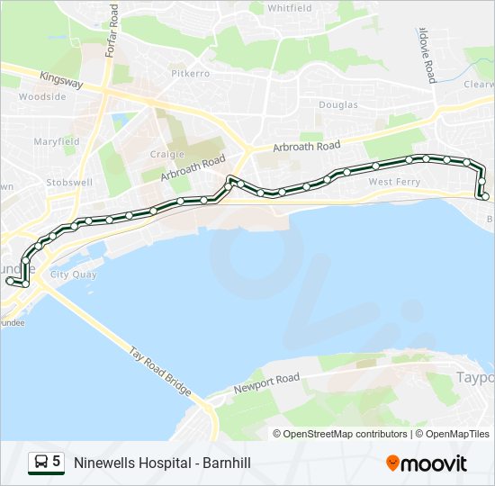5 Route Schedules, Stops & Maps Broughty Ferry (Updated)