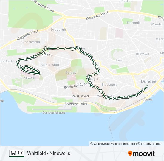 17 bus timetable dundee whitfield to ninewells