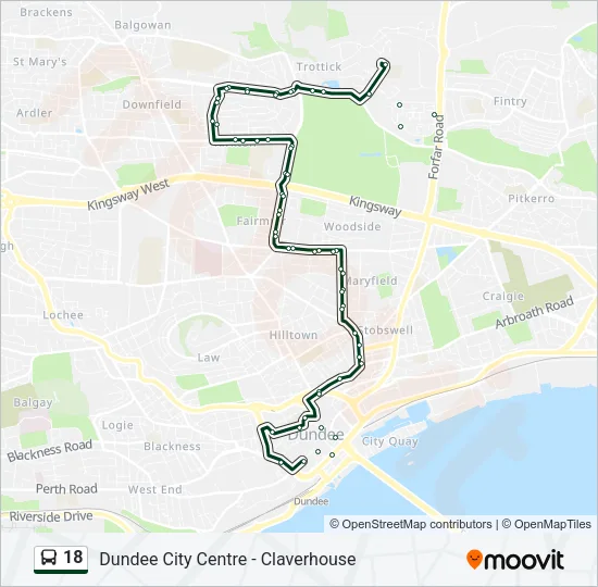 18 Bus Line Map