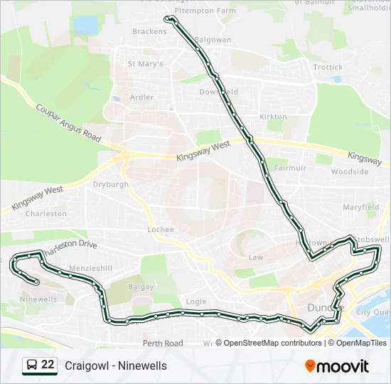 22 Bus Line Map