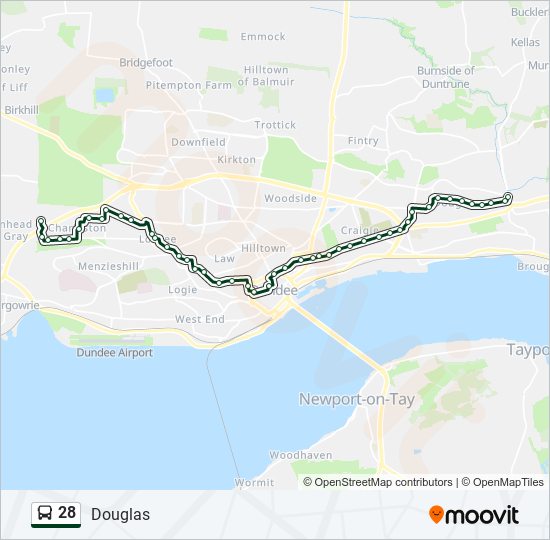 28 bus Line Map