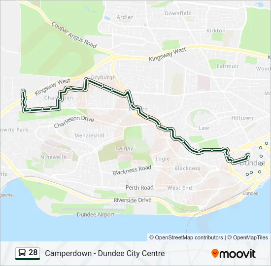 28 Bus Line Map