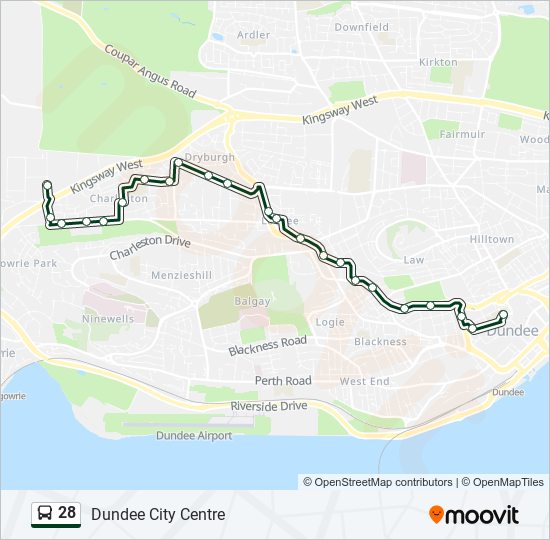 28 bus Line Map