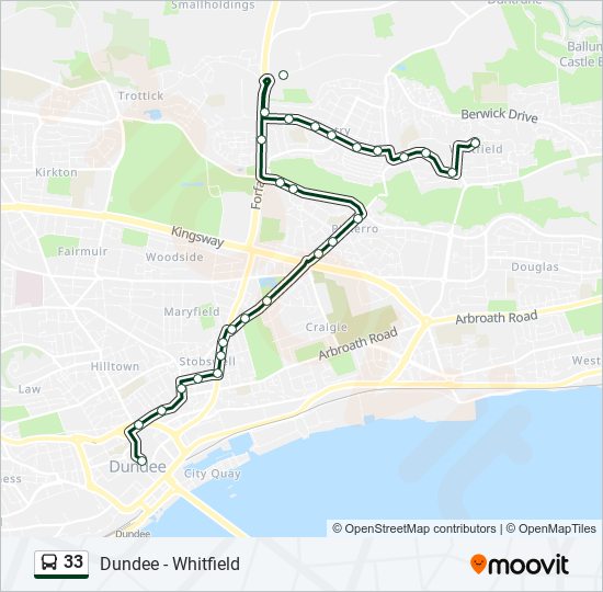 33 bus Line Map