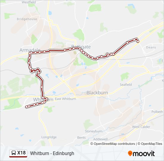 x18 Route Schedules, Stops & Maps Deans (Updated)