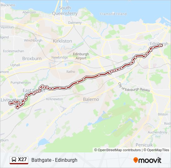 X27 bus Line Map