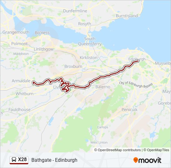x28 Route Schedules, Stops & Maps Edinburgh (Updated)