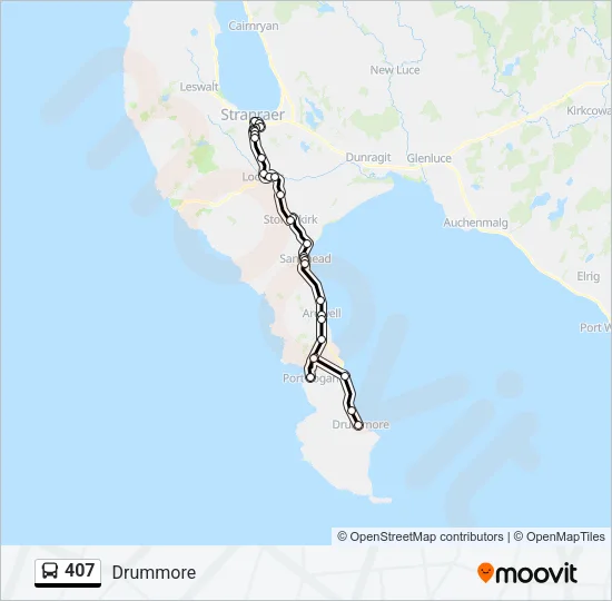 407 Route: Schedules, Stops & Maps - Drummore (Updated)