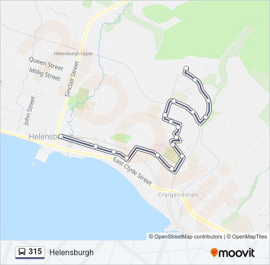 315 Bus Line Map