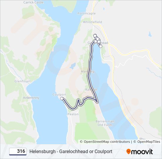 316 Route Schedules, Stops & Maps Garelochhead (Updated)