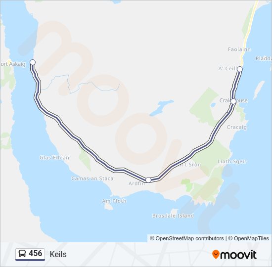 456 Bus Line Map
