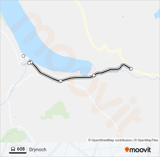 608 Bus Line Map