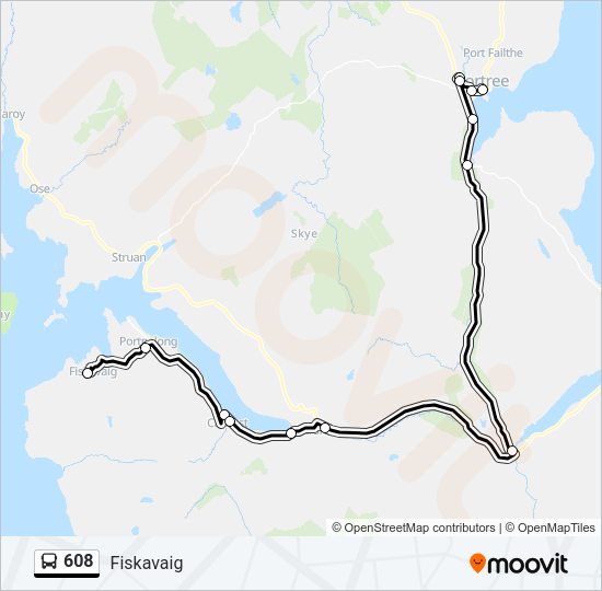 608 Bus Line Map