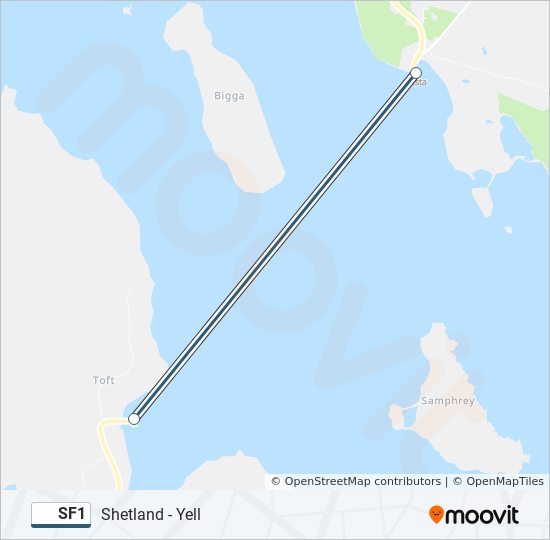 SF1 ferry Line Map