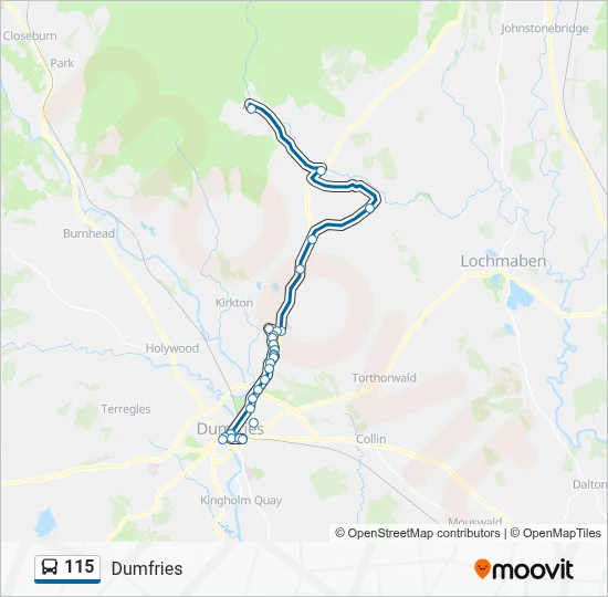 115 Route: Schedules, Stops & Maps - Dumfries (Updated)