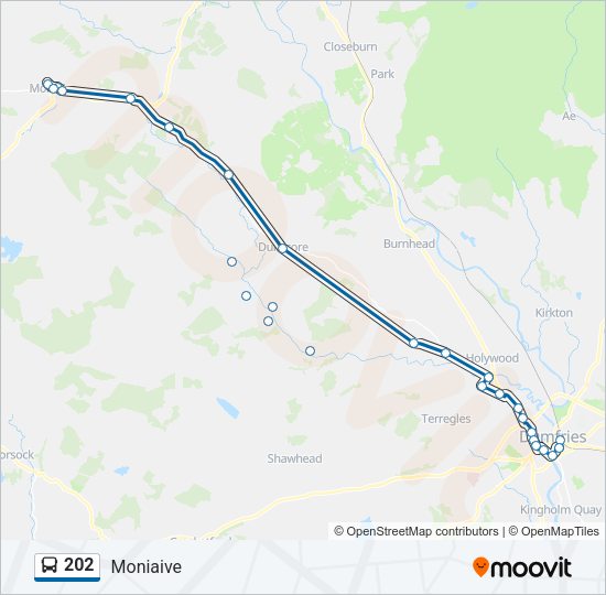 202 Bus Line Map