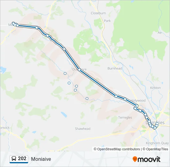 202 Bus Line Map