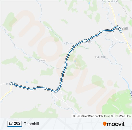 202 bus Line Map