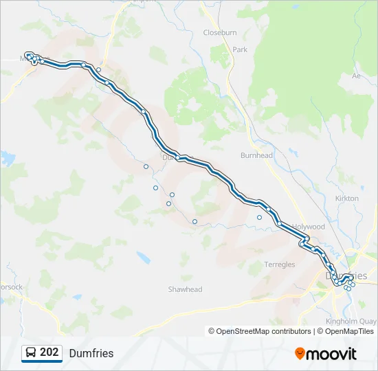 202 Bus Line Map