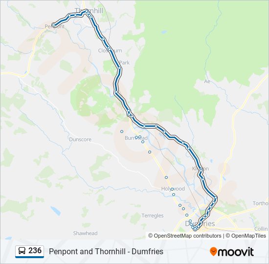 236 bus Line Map