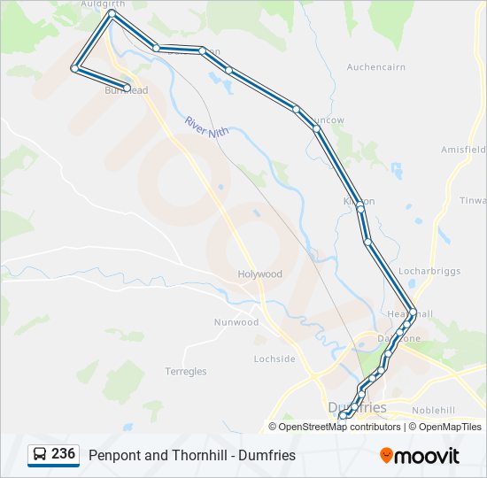 236 bus Line Map