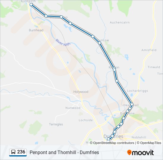 236 bus Line Map