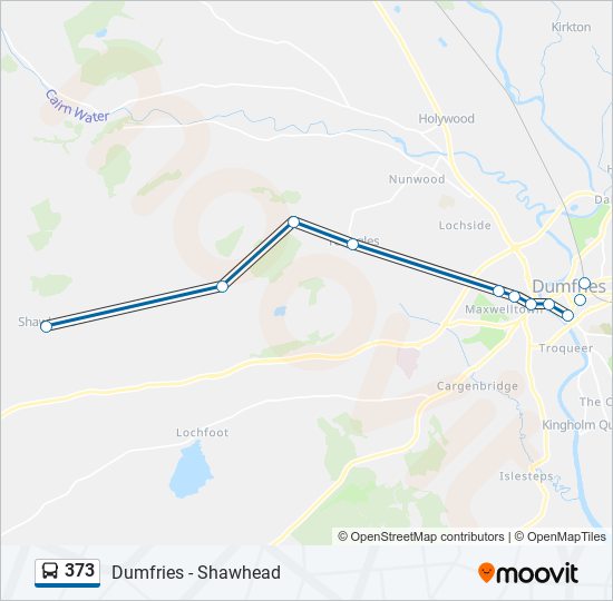 373 bus Line Map