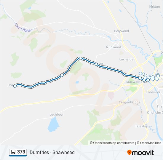 373 bus Line Map