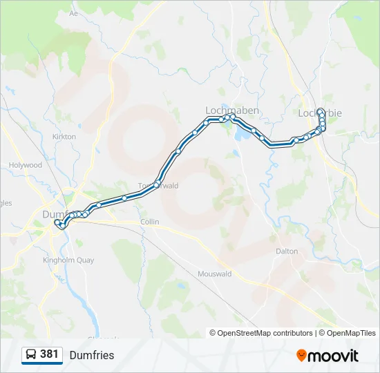 381 Bus Line Map