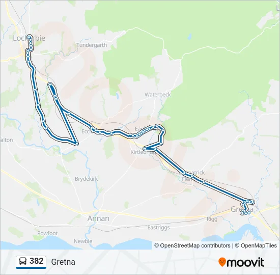 382 Bus Line Map