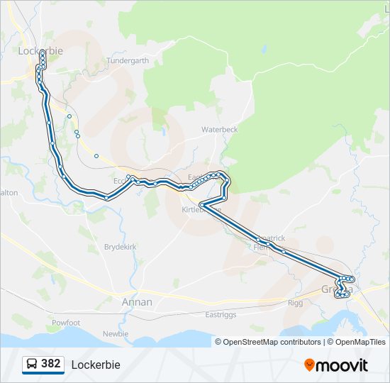 382 Bus Line Map