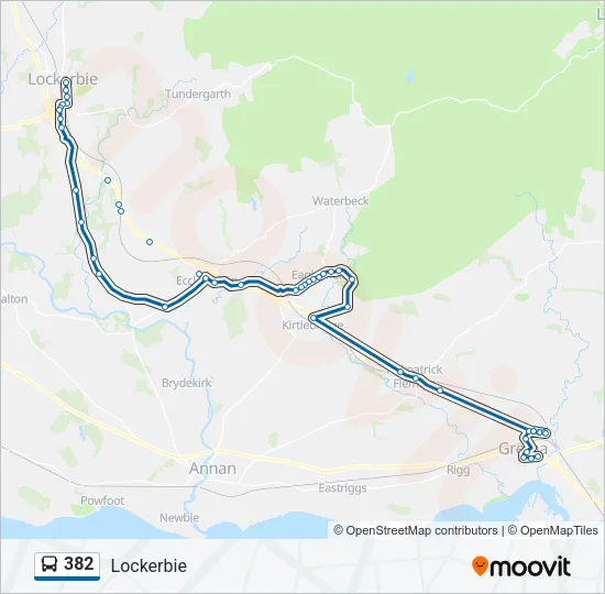 382 Bus Line Map