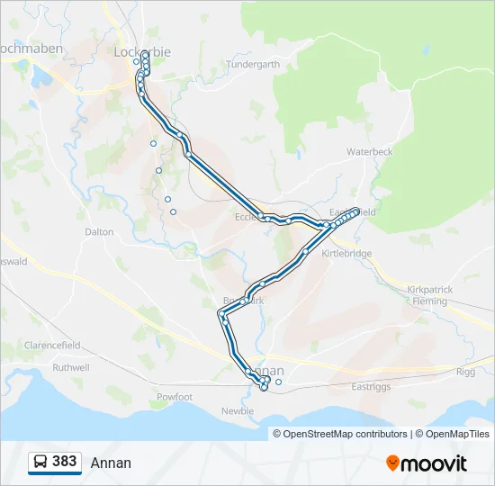 383 Bus Line Map
