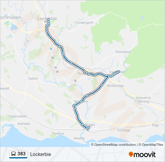 383 Bus Line Map