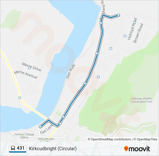 431 Bus Line Map