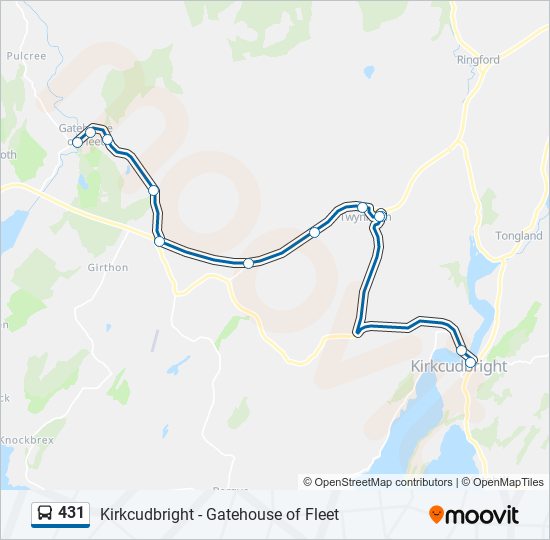 431 bus Line Map