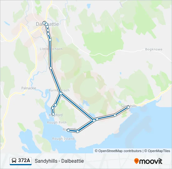 372A Bus Line Map