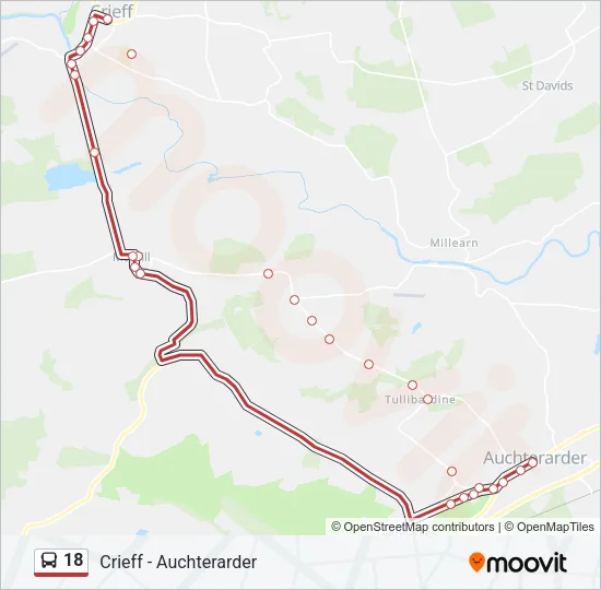 18 Bus Line Map