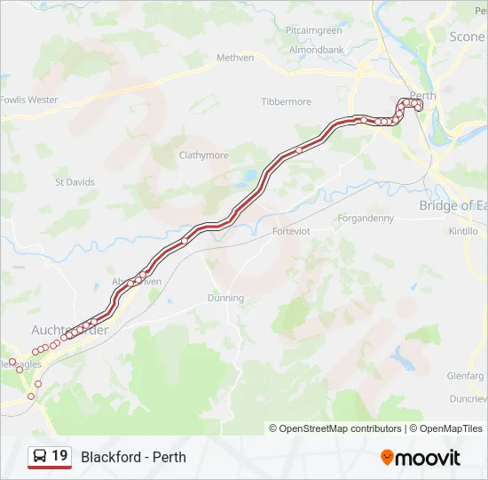 19 Bus Line Map
