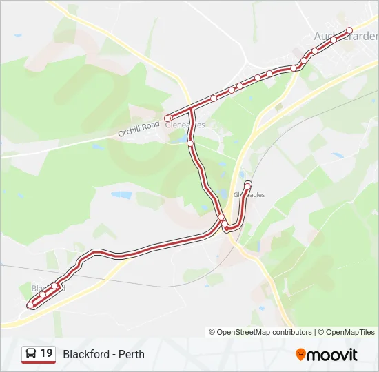 19 Bus Line Map