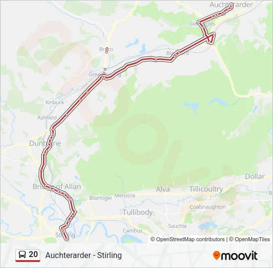 20 Bus Line Map