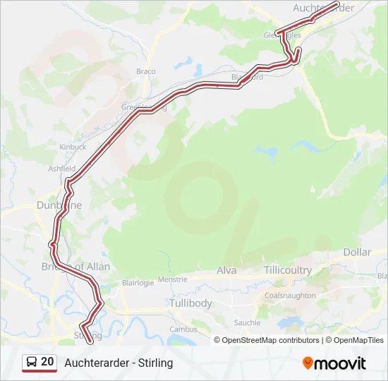 20 Bus Line Map