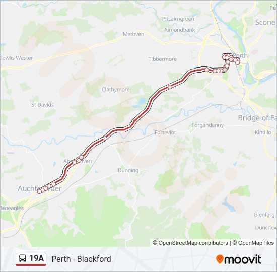 19A Bus Line Map