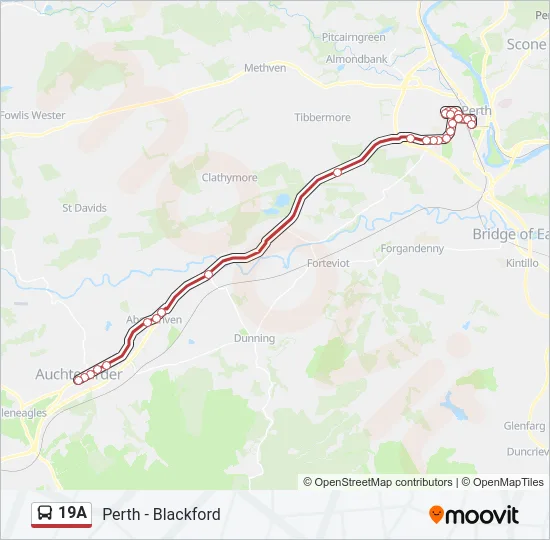 19A Bus Line Map